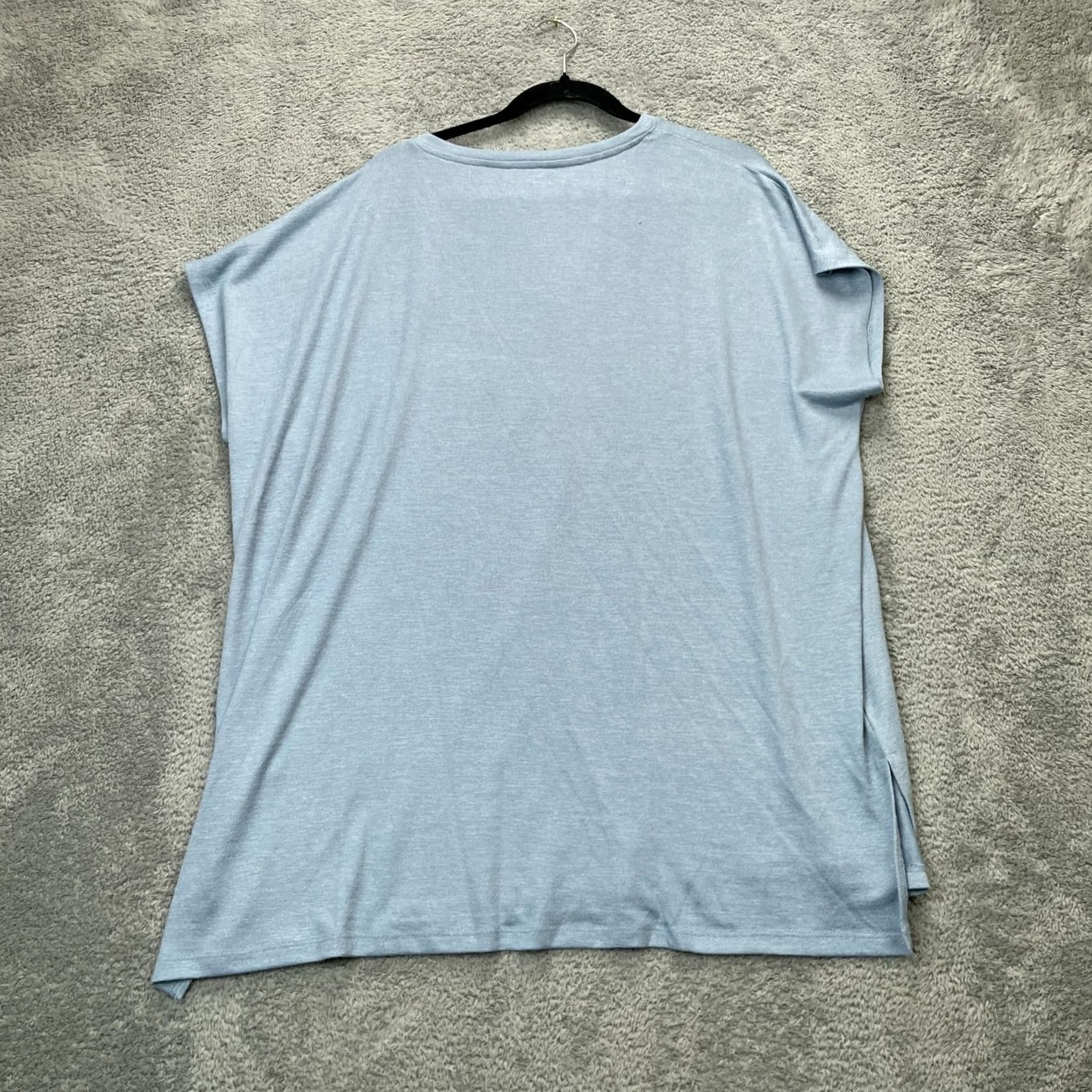 Orvis Orvis Womens XXL Plus Gray Knit Tunic V Neck Cap Sleeve Rayon Stretch Logo Top Size XXL / US 16-18 / IT 52-54 - 2 Thumbnail