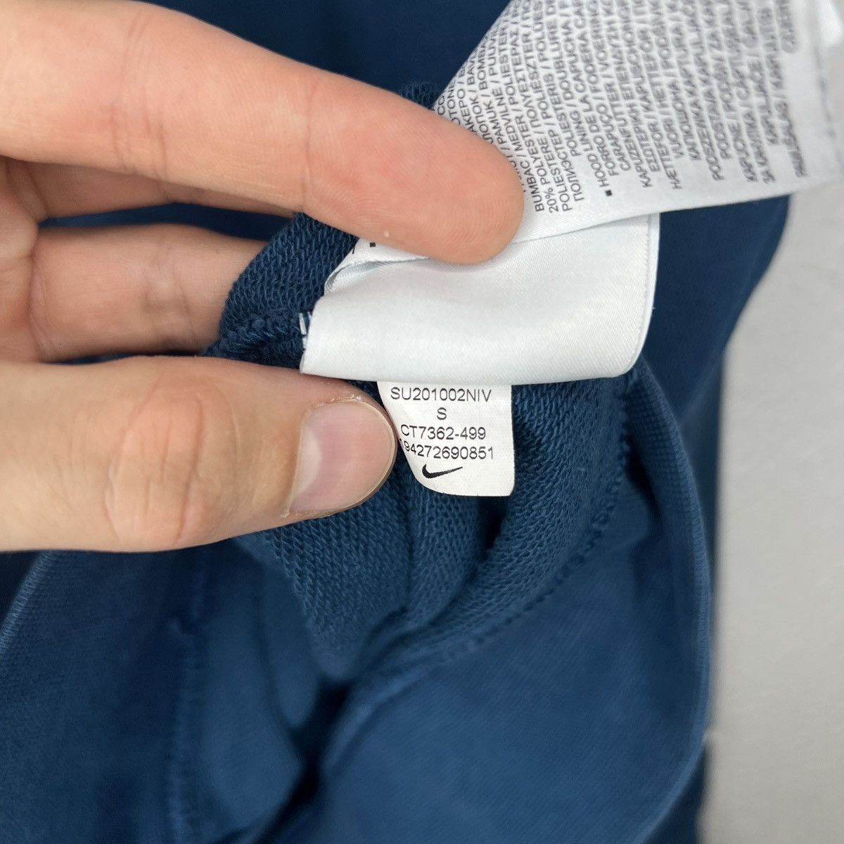Nike Nike Bug Double Swoosh Logo Hoodie Sweatshirt Blue Size US M / EU 48-50 / 2 - 7 Thumbnail