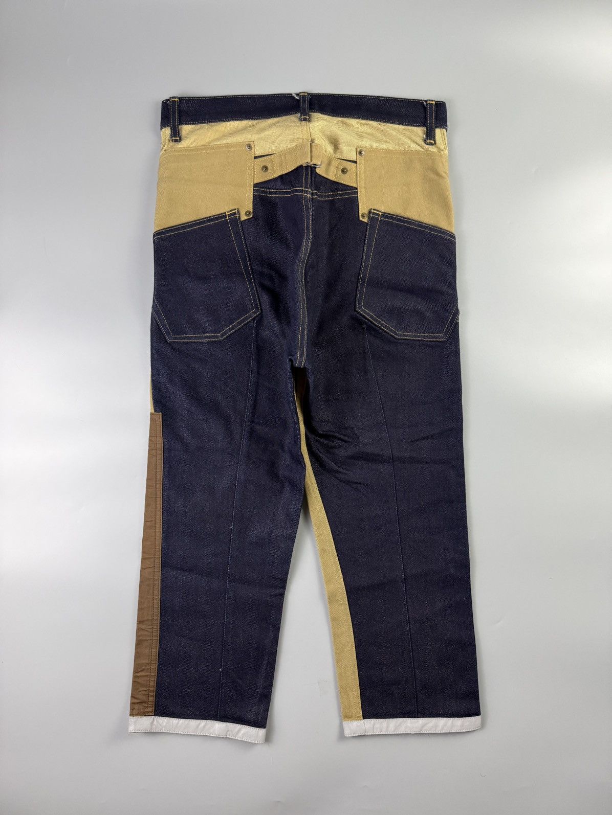 Junya Watanabe Junya Watanabe MAN - A/W18 - Reconstructed Denim Pants Size US 31 - 2 Thumbnail