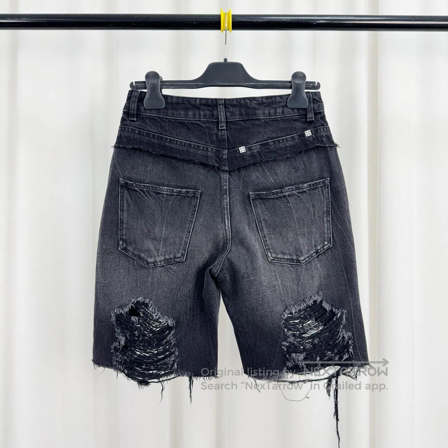 Givenchy Givenchy Washed Destroyed Ripped Denim Shorts| Size US 36 / EU 52 - 2 Thumbnail