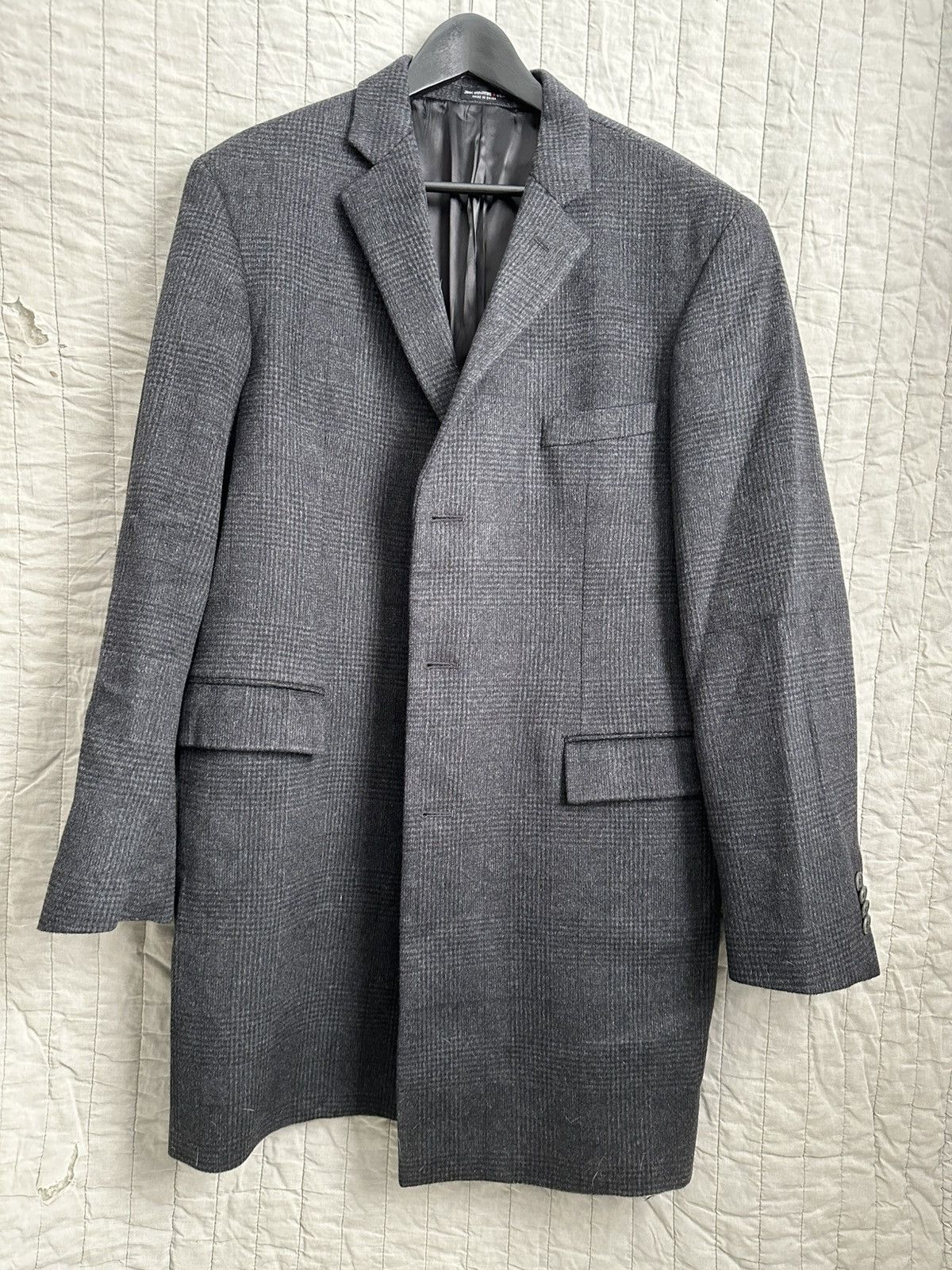 John Varvatos John Varvatos Grey Flannel Overcoat Size US L / EU 52-54 / 3 - 1 Thumbnail