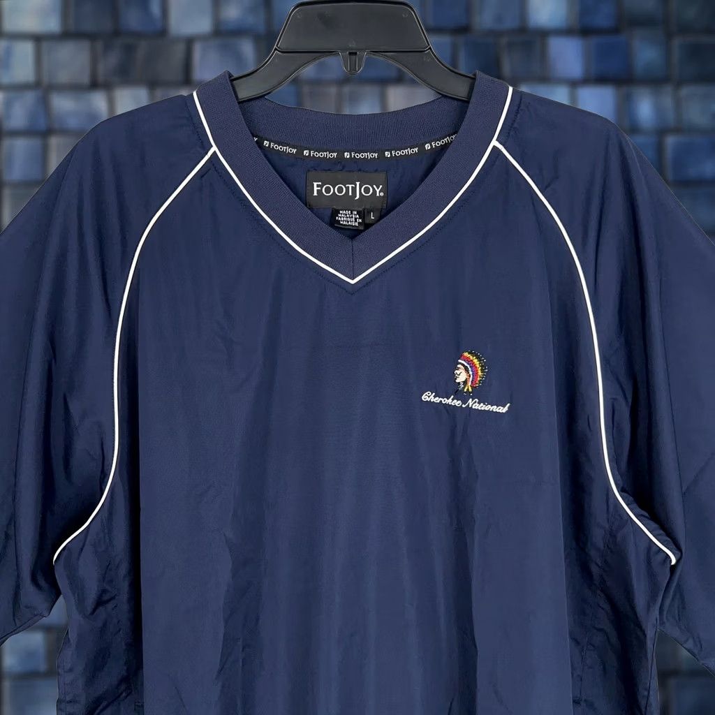 Footjoy FootJoy Jacket Mens Large Navy Blue Cherokee National Golf Windbreaker Pullover Size US L / EU 52-54 / 3 - 1 Thumbnail