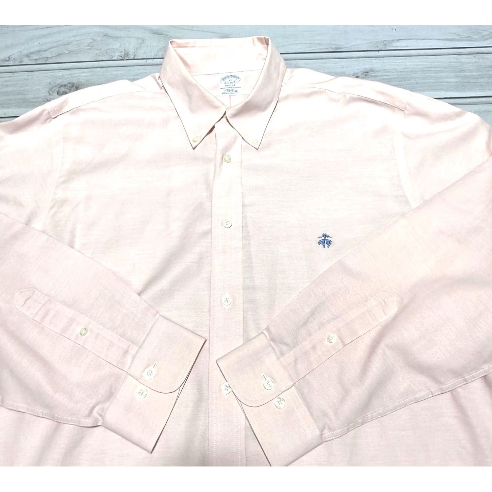 Brooks Brothers Brooks Brothers Shirt XL Pink Oxford Dress Shirt OCBD Regent Non Iron Supima Regular Long Sleeve Button-Down Size 46R - 2 Thumbnail