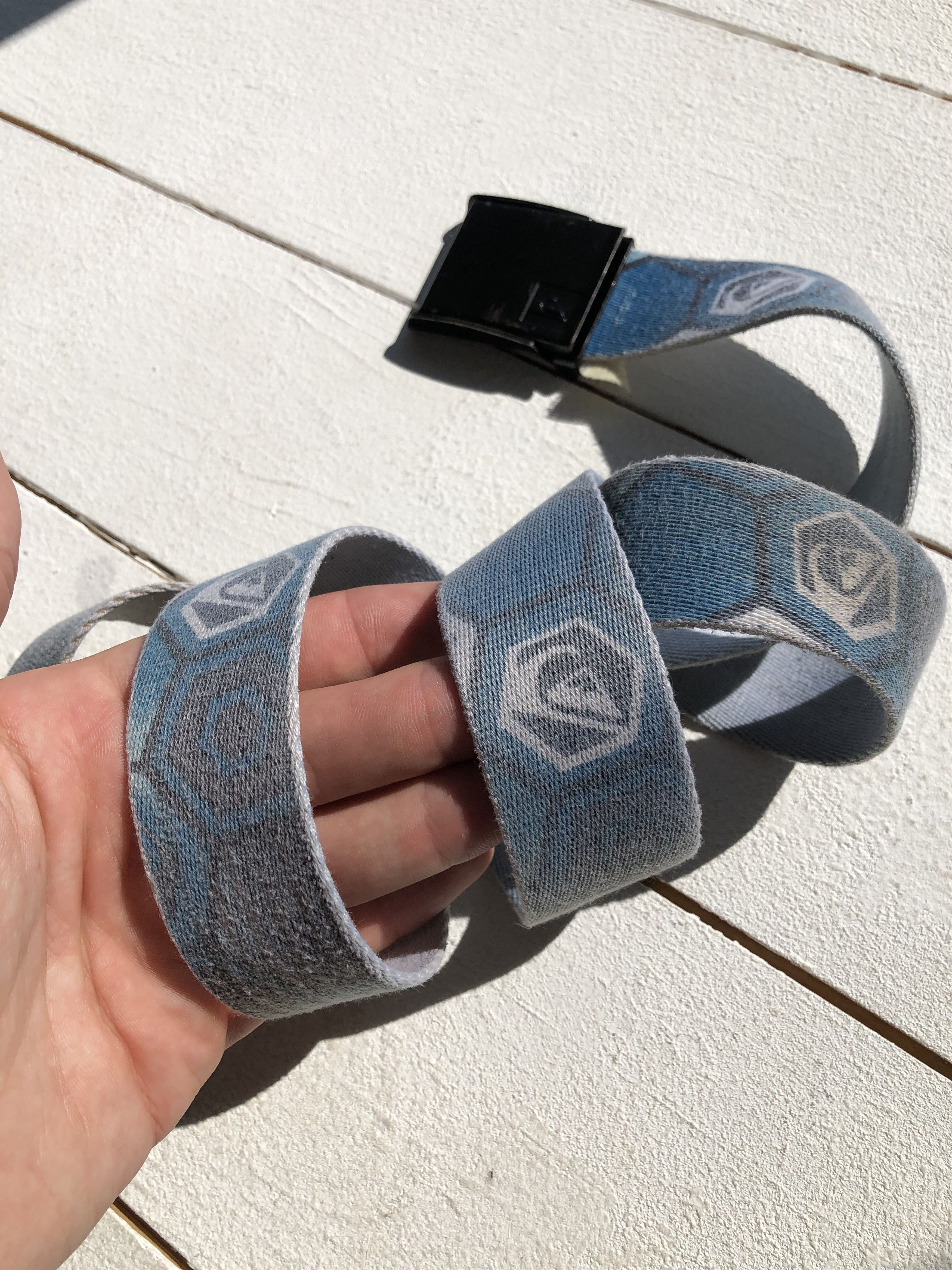 Billabong × Quiksilver × Rip Curl 90s Quicksilver Blue Monogram Y2k Belt Adult Rare Size ONE SIZE - 5 Thumbnail