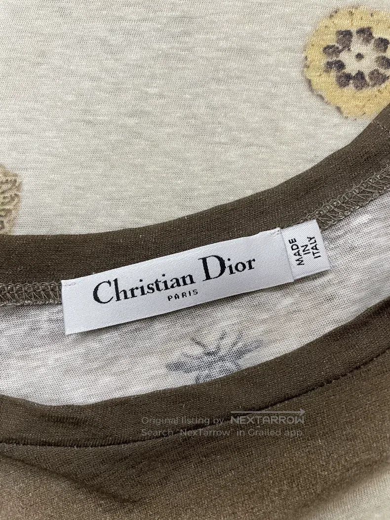 Dior Dior Linen natural painting style T-shirt short sleeve Size S / US 4 / IT 40 - 4 Thumbnail