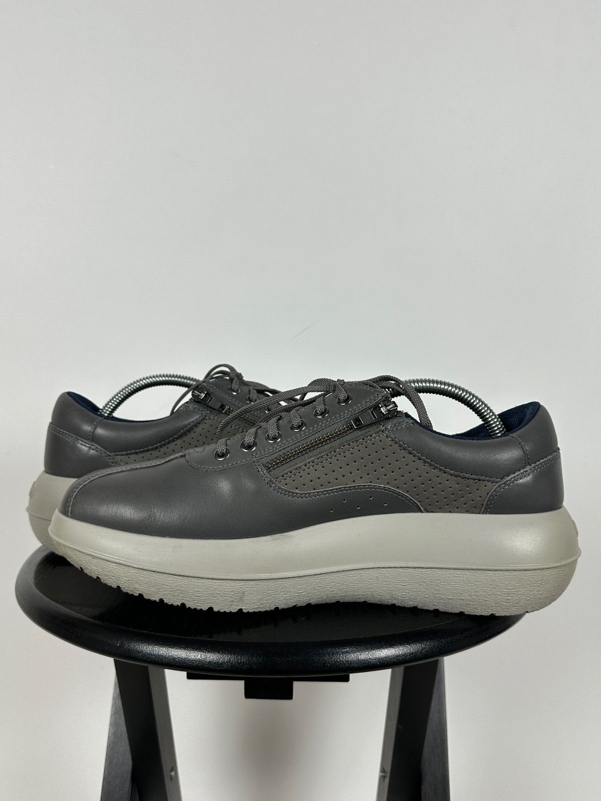 Kybun Kybun Gray Leather Orthopedic Comfort Sneakers Size US 9.5 / EU 42-43 - 5 Thumbnail