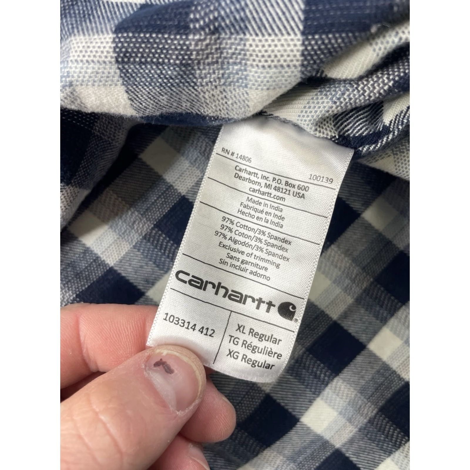 Carhartt Carhartt Mens Shirt XL Relaxed Button-Up Plaid Long Sleeve Multicolor Checks 103314 Hamilton Size US XL / EU 56 / 4 - 7 Thumbnail