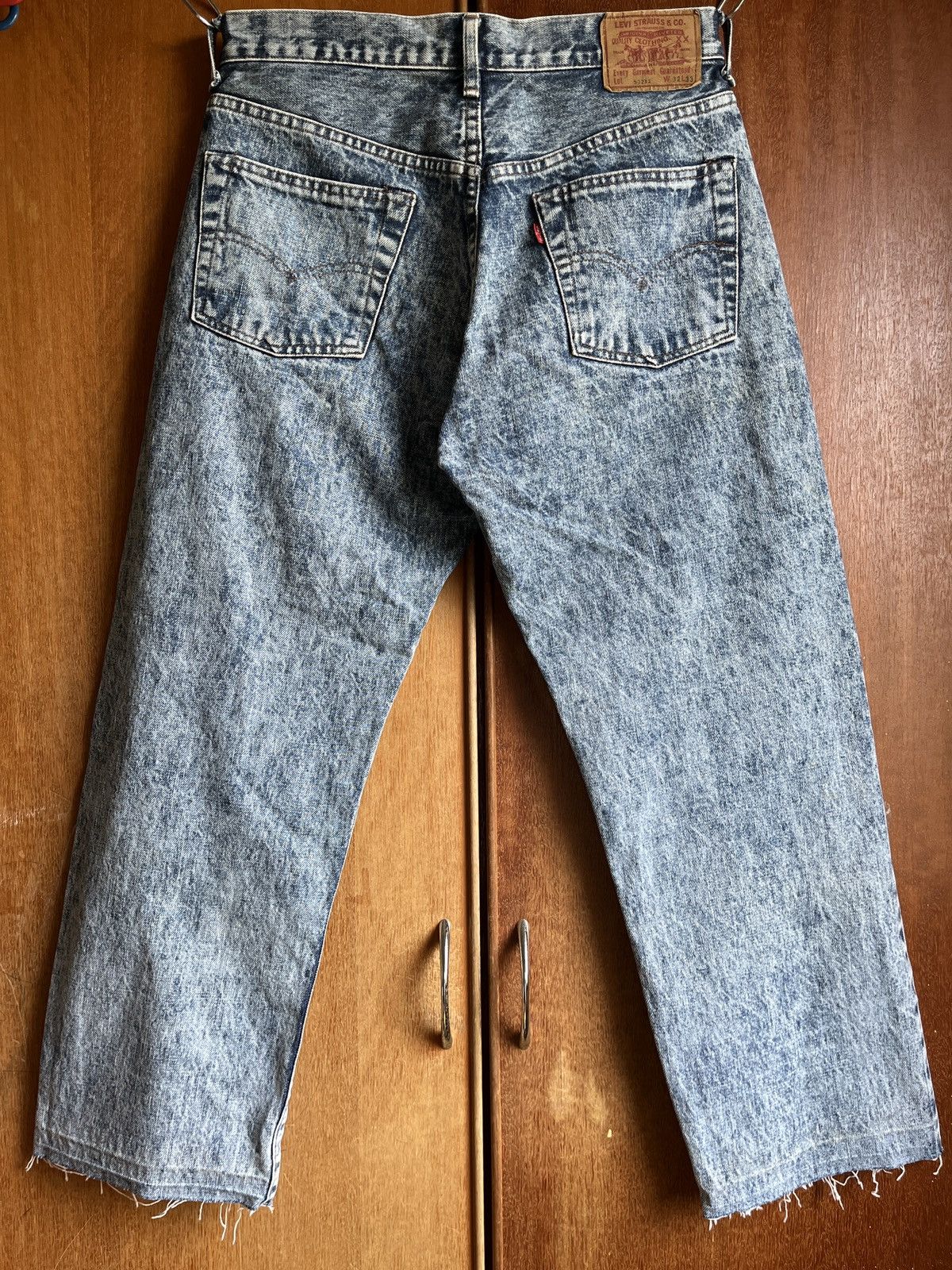 Levi's 80s Levis Big E Acid Wash Hidden Rivet Size US 32 / EU 48 - 1 Thumbnail