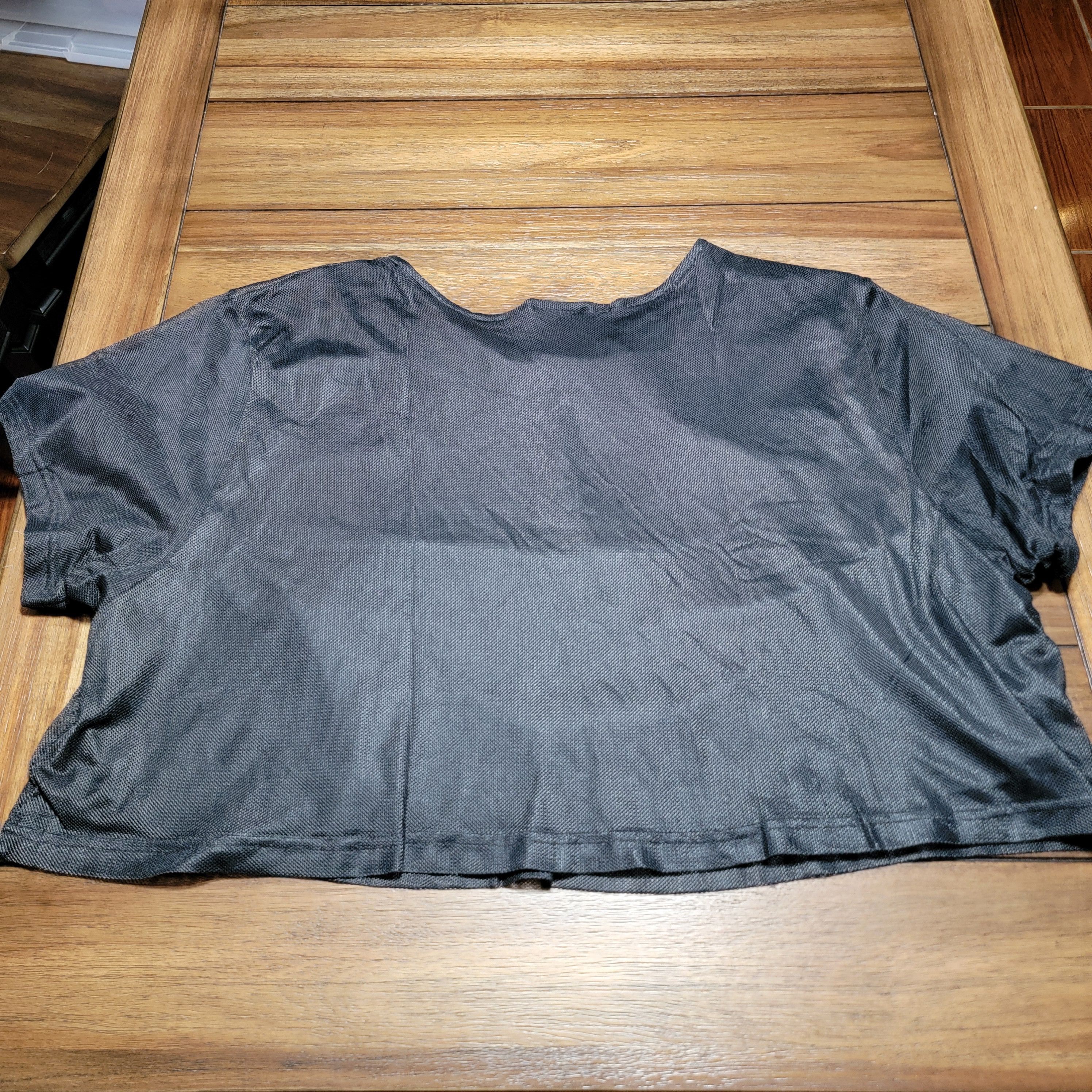 Nike Nike Air SS Black Crop Net Tee - Size 3X Size 3XL / US 20-22 - 4 Thumbnail