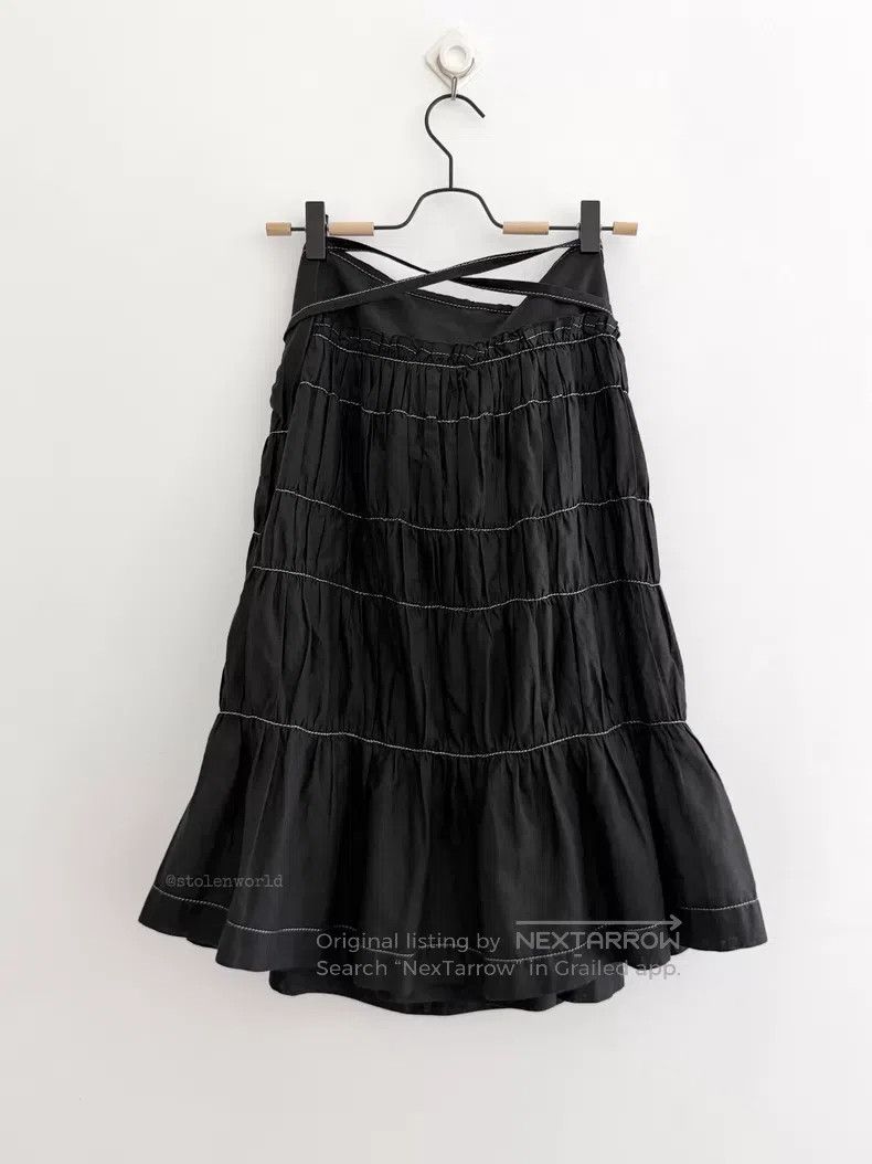 Comme des Garcons Comme Des Garcons size F Gathered Tie Wrap Skirt Size 22" - 2 Thumbnail