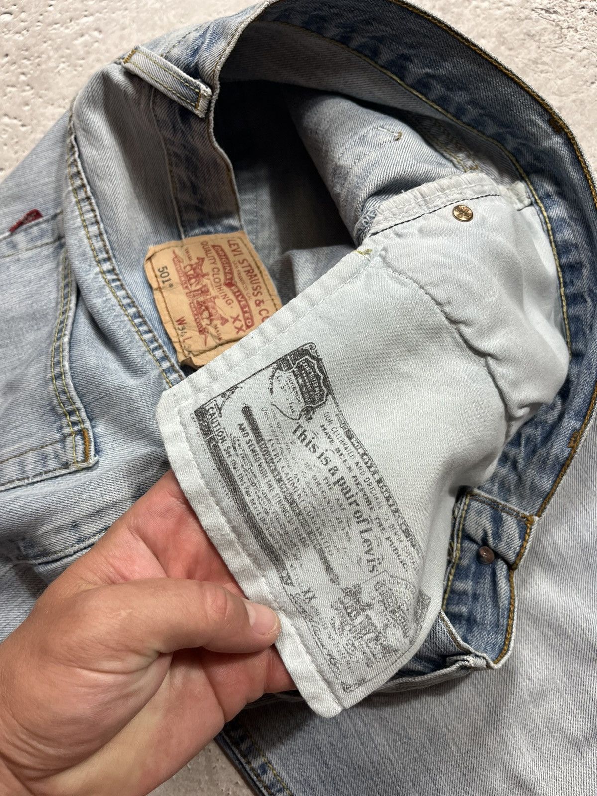 Levi's Levi’s 501 Jeans 34x34 Made in Poland Light Wash Vintage Size US 34 / EU 50 - 14 Thumbnail