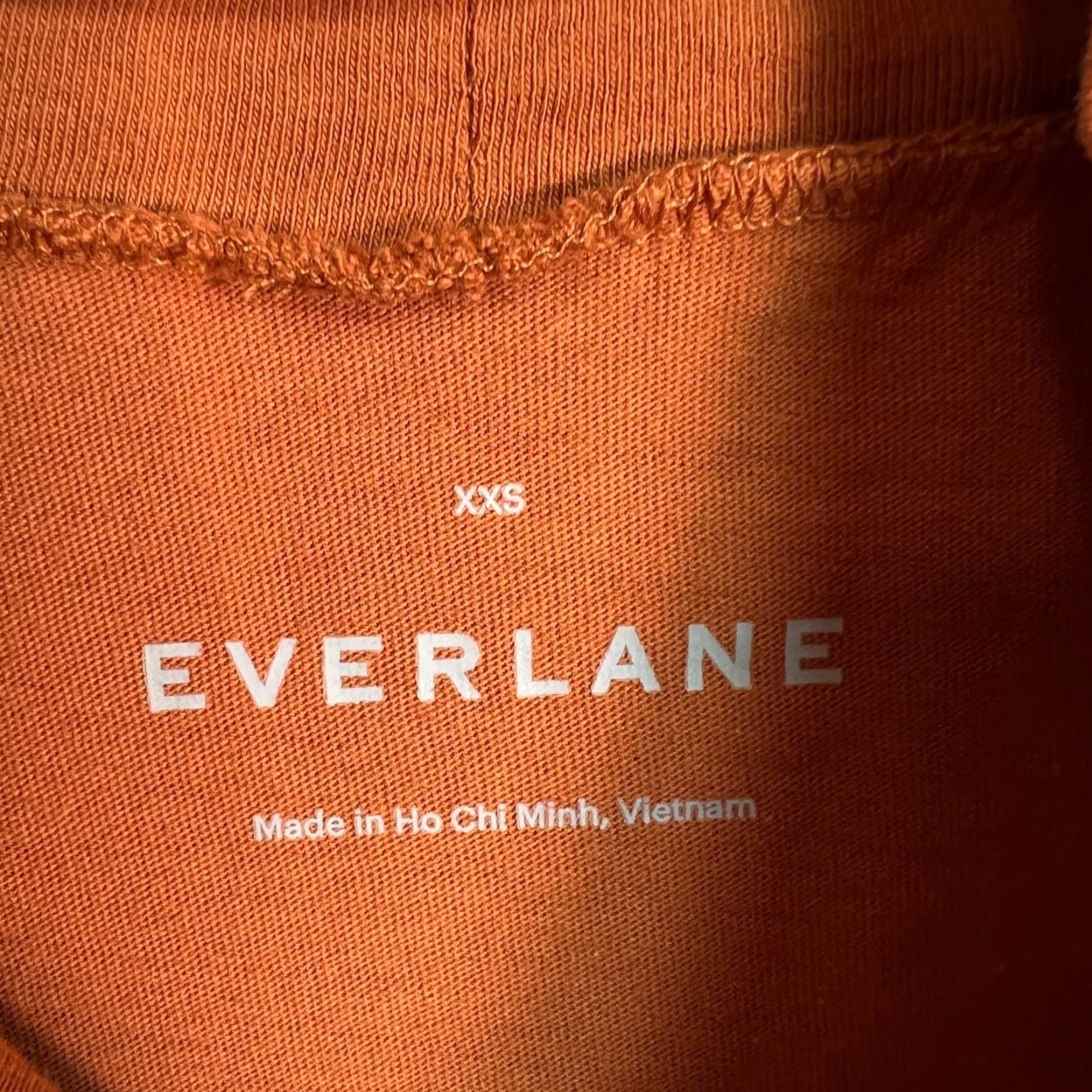 Everlane Everlane Orange Long Sleeve Mock Neck 100% Cotton Top T Shirt Womens XXS Regular Size 2XS Casual Shirt Size XXS / US 00 / IT 34 - 3 Thumbnail