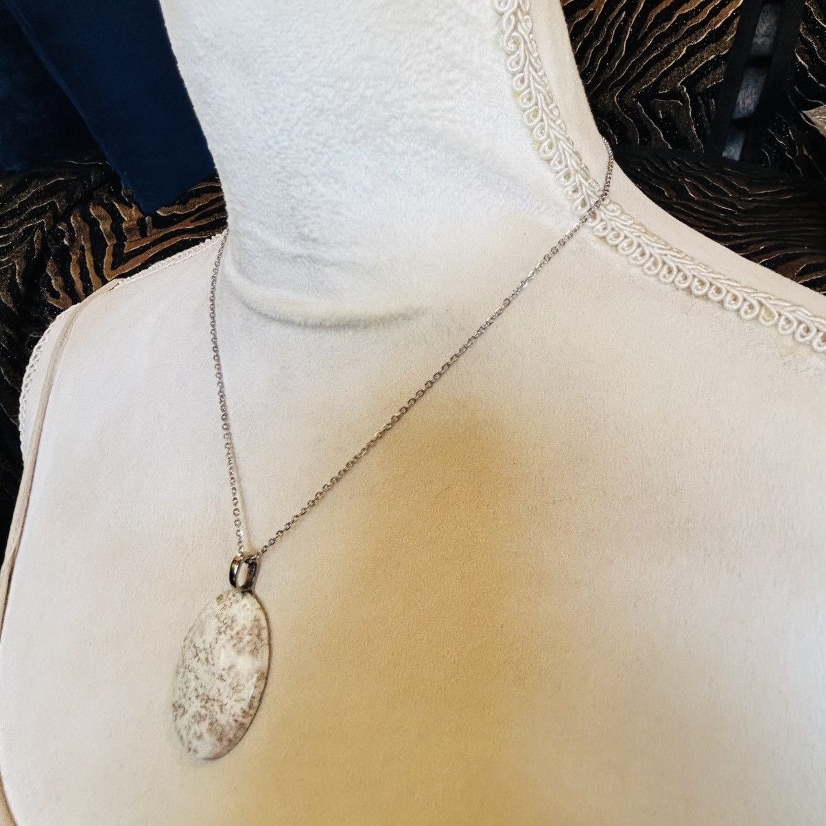 Handmade Handcrafted genuine dendritic jasper pendant necklace Size ONE SIZE - 7 Thumbnail