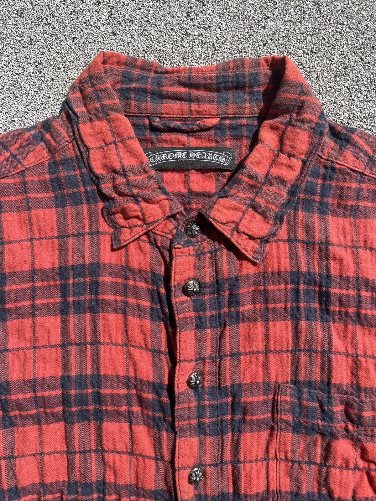 Chrome Hearts Vintage Chrome Hearts Loose Ends Leather Cross Patch Flannel Size US M / EU 48-50 / 2 - 5 Thumbnail