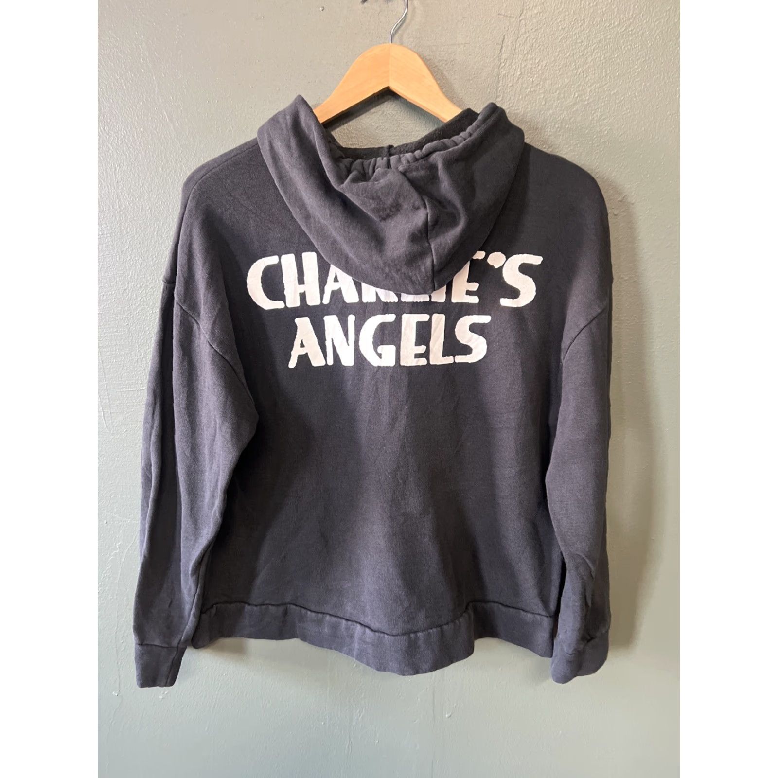 Zara Charlies Angels TV Show Time To Go To Work Hoodie S Small Black Unisex Adults Crew Neck Long Sleeve Solid Cotton Angel Shirt) Size US S / EU 44-46 / 1 - 3 Thumbnail