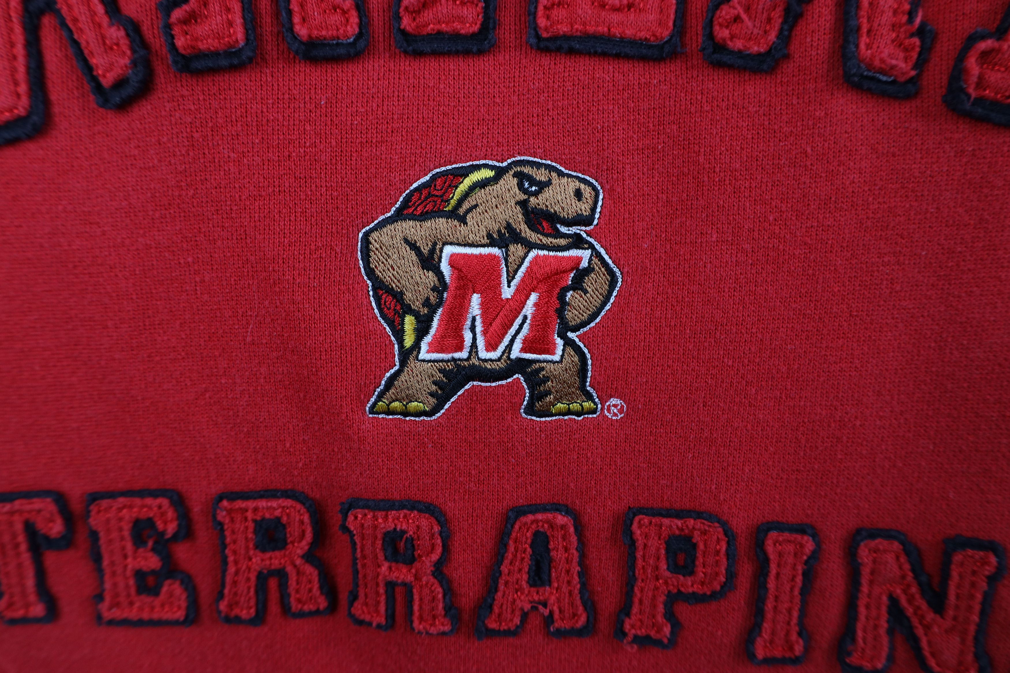 Vintage Vintage Fit University of Maryland Hoodie Sweatshirt Red Size US L / EU 52-54 / 3 - 6 Thumbnail