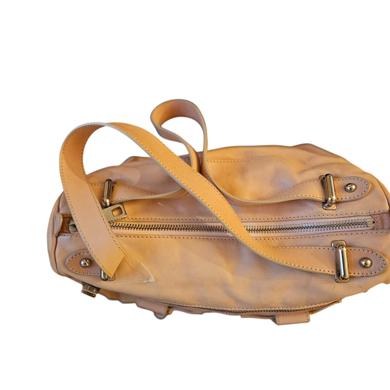Marc Jacobs Marc Jacobs Peach Leather Double Buckle Pocket Boston Bag Size ONE SIZE - 7 Thumbnail