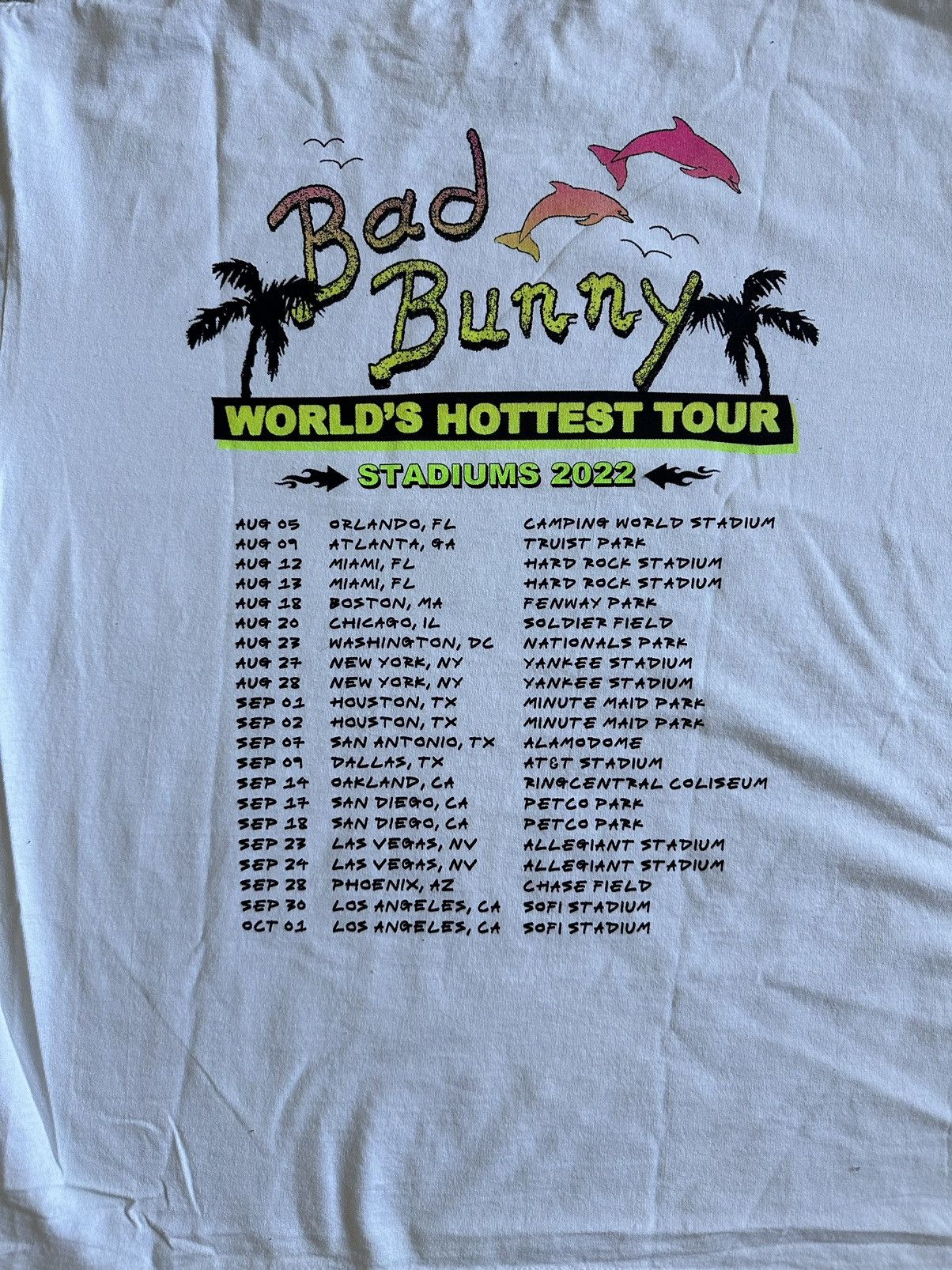 Other Bad Bunny 2022 World's Hottest Tour T-Shirt - Size Large Size US L / EU 52-54 / 3 - 5 Thumbnail