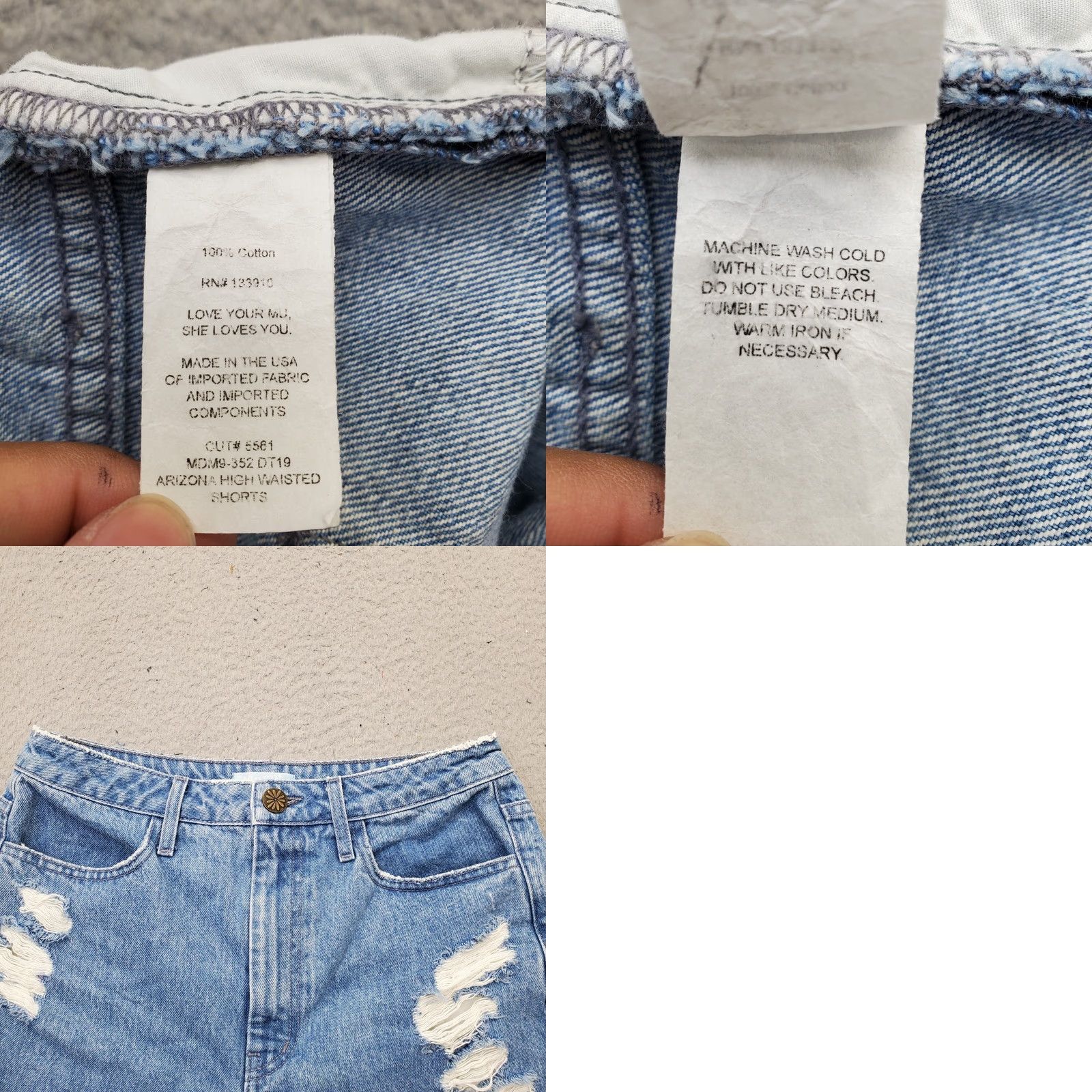 Denime Mumu Blue Jean Shorts Womens Size 27 Blue Denim Streetwear Y2K Distressed Distressed USA Casual Casual Womens Size 27" / US 4 / IT 40 - 8 Thumbnail