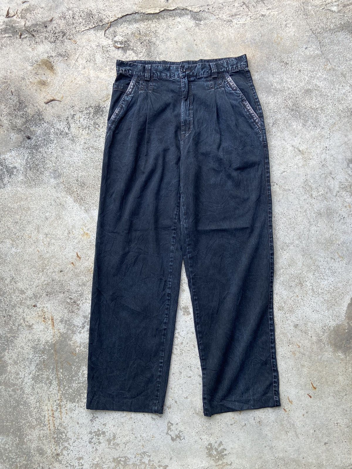 Carlo Palazzi Vintage 2000’s Houston Wear Faded Baggy Denim Pants Size US 34 / EU 50 - 2 Thumbnail