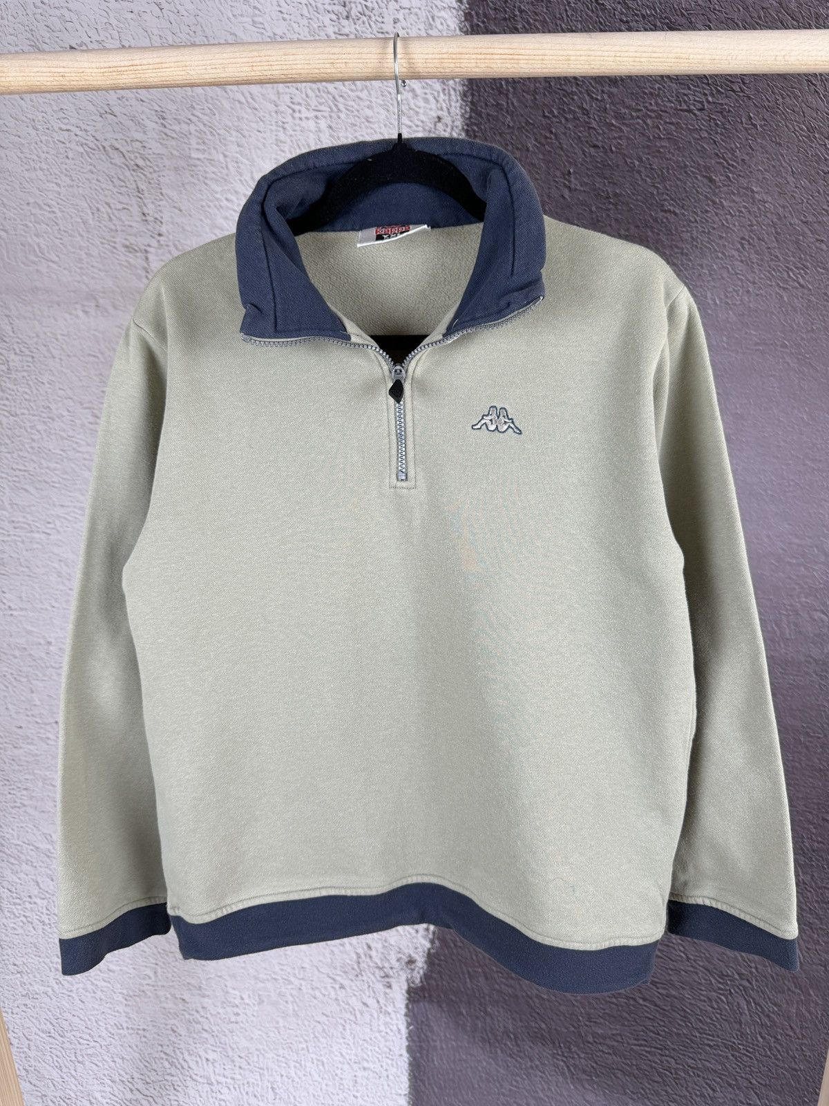 Kappa × Vintage Kappa vintage 90s grey half zip pullover sweater size YXL Size US XS / EU 42 / 0 - 2 Thumbnail