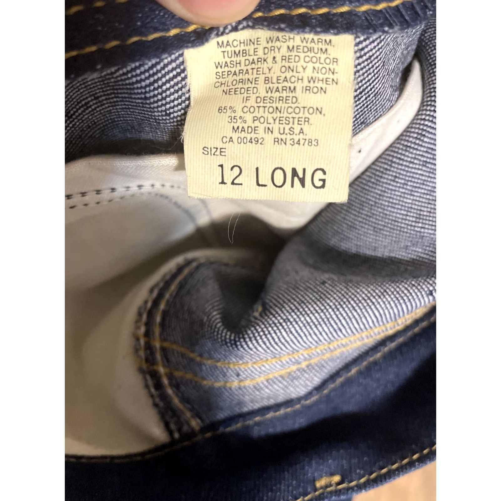 Lee VINTAGE Lee Riders Women’s Jeans 12 High Rise Mom 5-Pocket Denim USA Blue Distressed No Size 34" / US 12 / IT 48 - 5 Thumbnail
