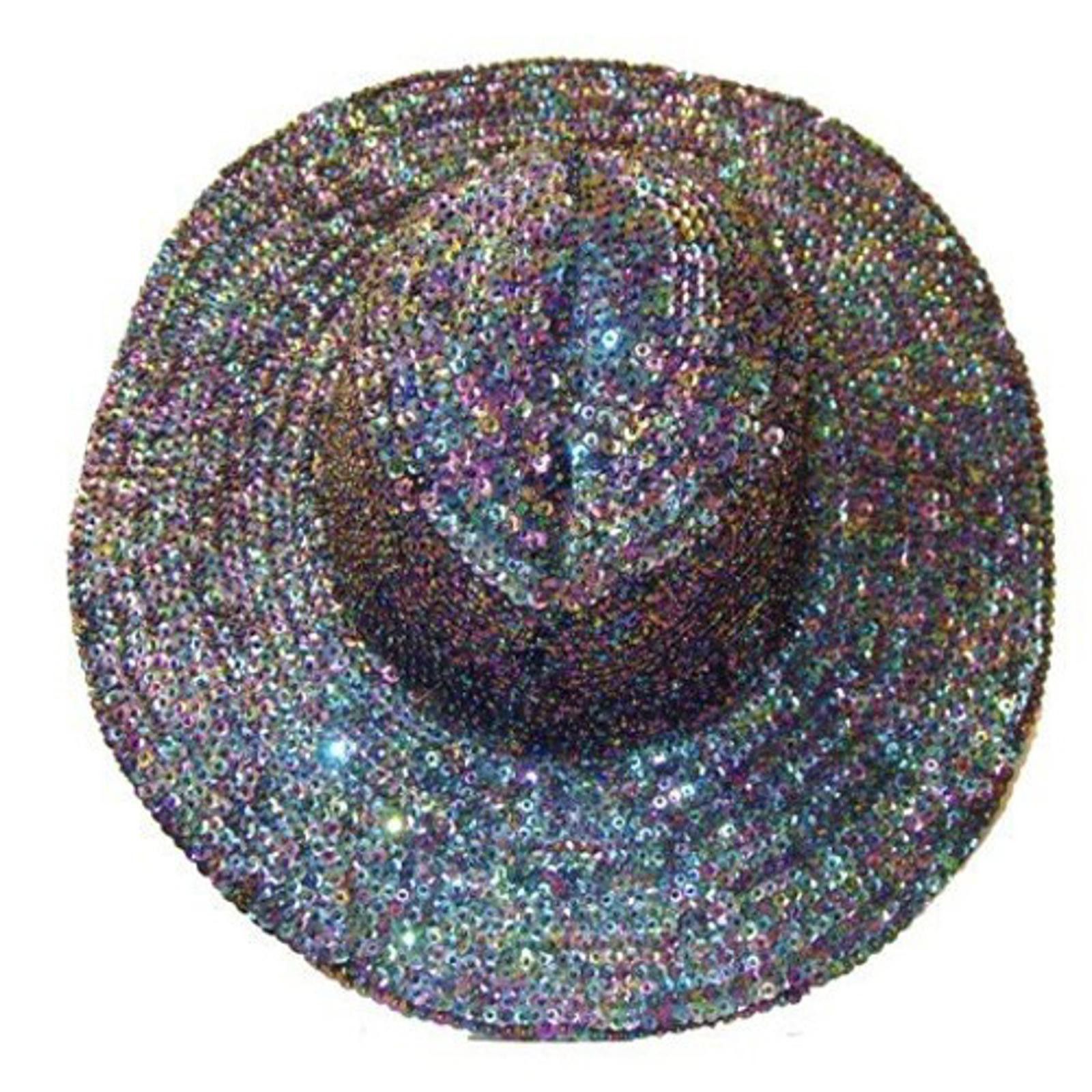 Designer Sequin Cowboy/Cowgirl Hat PEACOCK Size ONE SIZE - 1 Preview