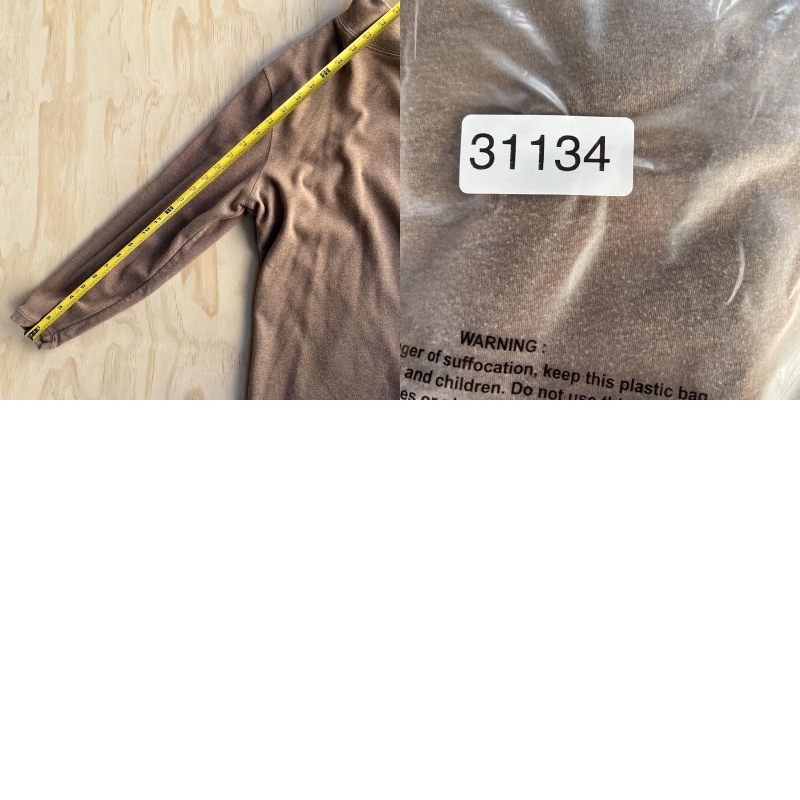 Vintage L.L. Bean Shirt Womens XL Brown Mock Neck Long Sleeve Cotton Knit Basic Top Size XL / US 12-14 / IT 48-50 - 8 Thumbnail
