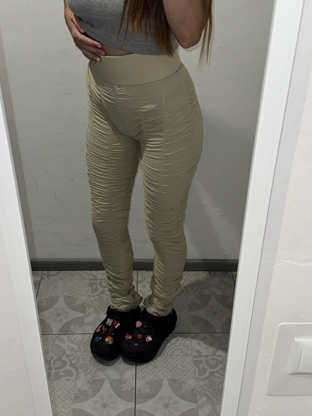 Maniere De Vior VINTAGE MANIERE DE VOIR AVANT GARDE DRAPERY SKINNY PANTS Size 28" / US 6 / IT 42 - 2 Thumbnail