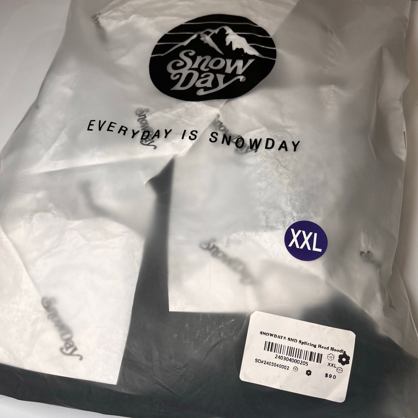 Snowday •NWT• SNOWDAY WORLDWIDE STREETWEAR BLACK HOODIE • MENS 2XL Size US XXL / EU 58 / 5 - 8 Thumbnail