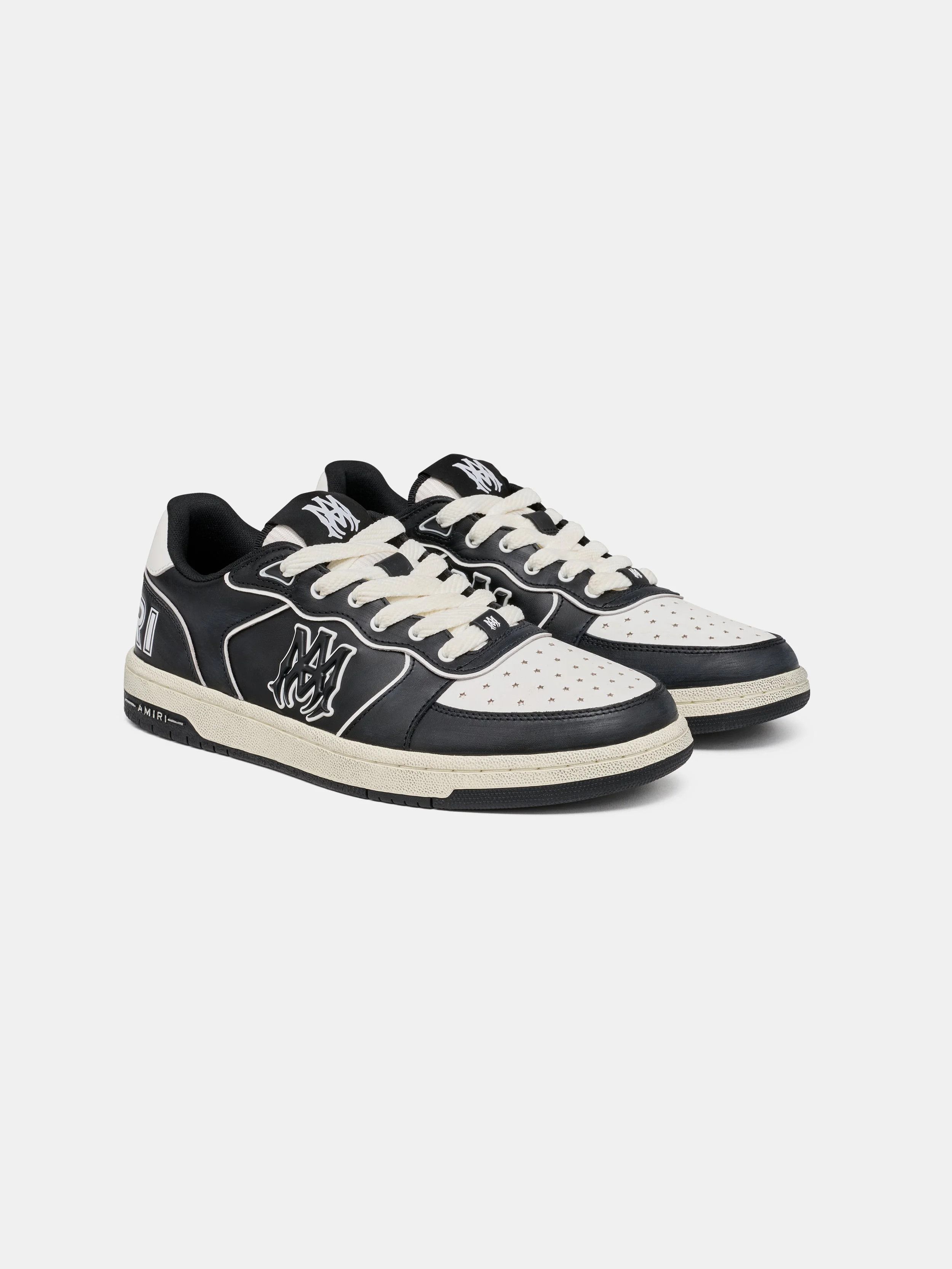 Amiri os11x0326 Newport Sports Sneakers in Black/White Size US 9 / EU 42 - 2 Thumbnail