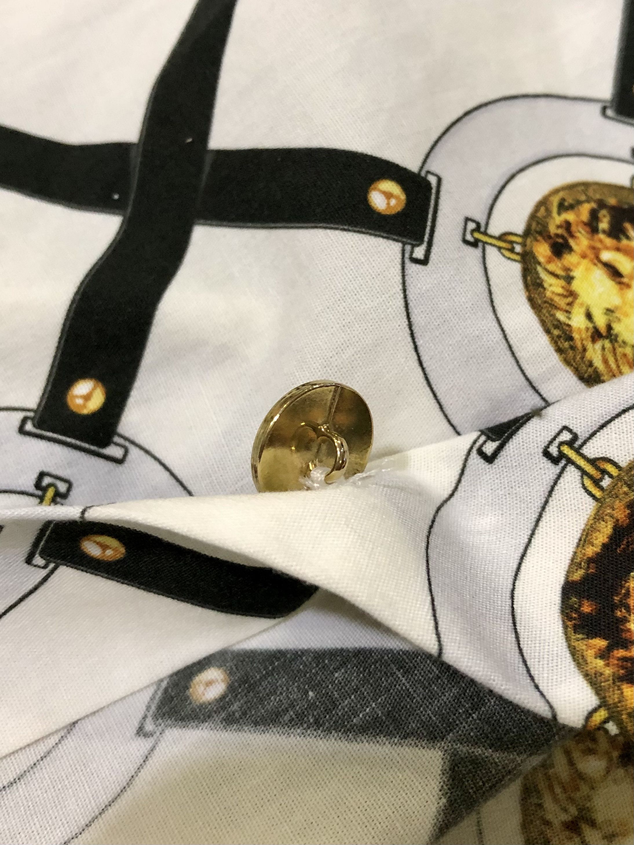 Versus Versace Vintage Versus Versace Lion Head Belt Full Print Shirt Size US M / EU 48-50 / 2 - 9 Thumbnail
