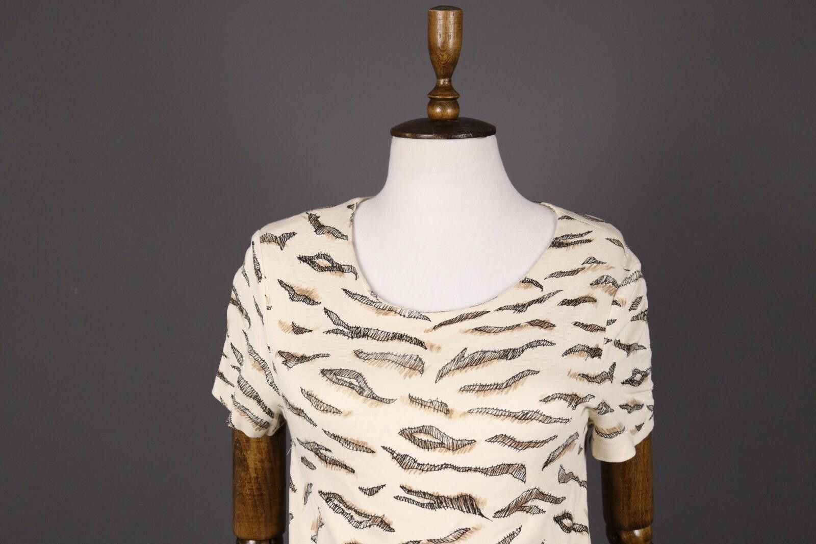 Designer Marc Cain Beige Animal 2 Pockets Knee Lenght Dress Size 2 Size M / US 6-8 / IT 42-44 - 2 Thumbnail