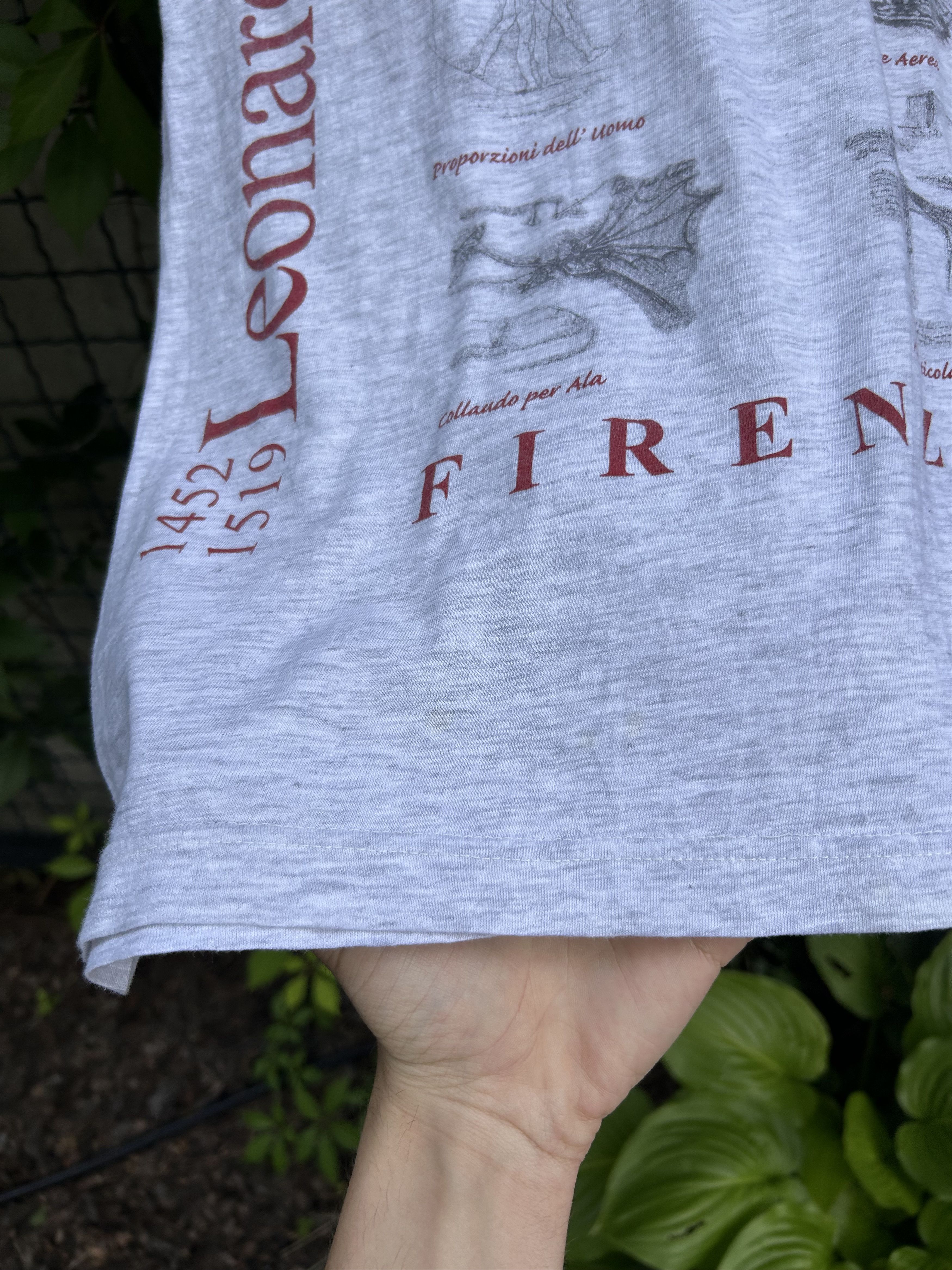 Vintage Vintage 90s Leonardo da Vinci Firenze Art T-shirt Size US L / EU 52-54 / 3 - 8 Thumbnail