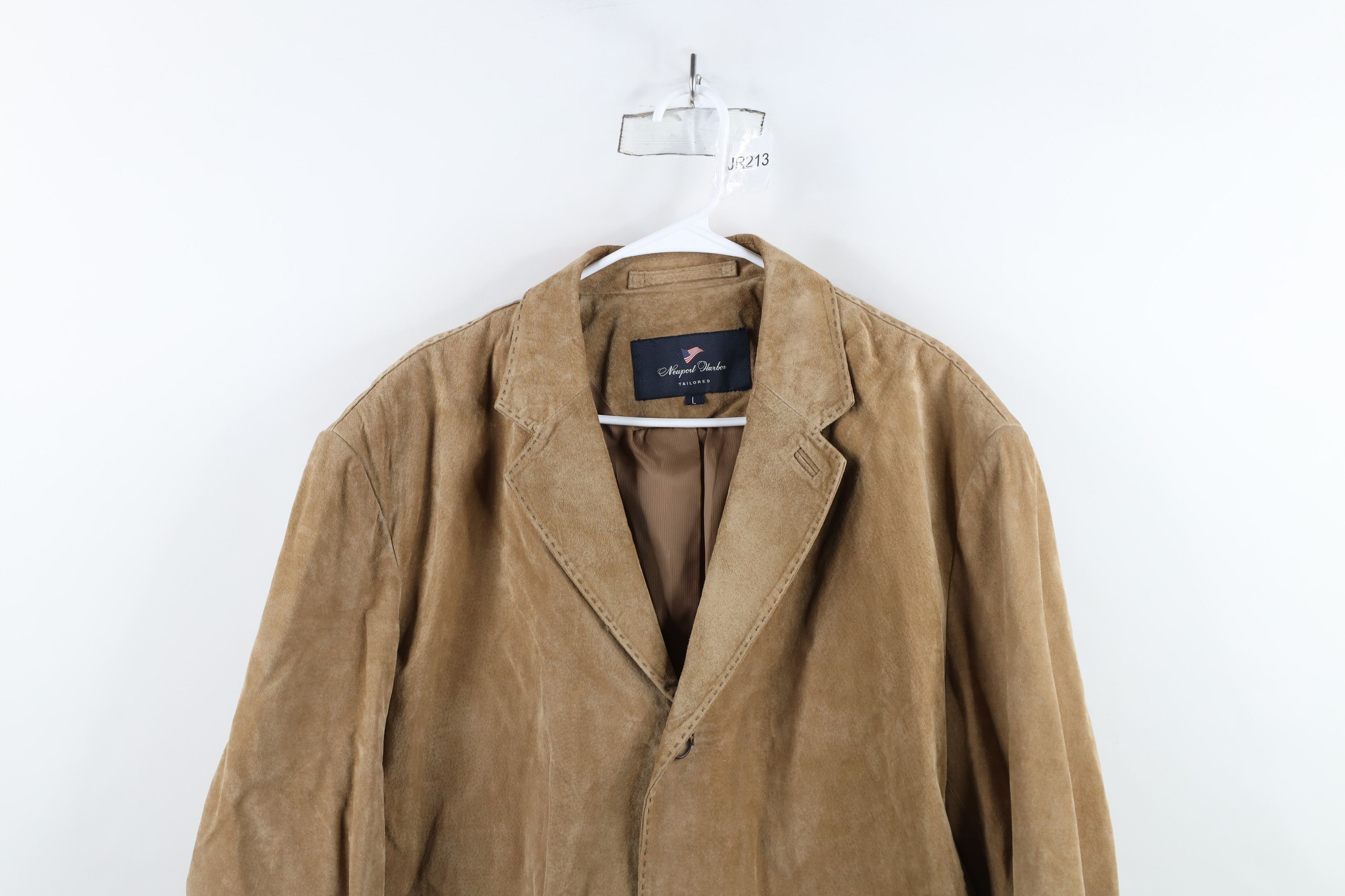 Vintage Vintage 90s Streetwear Suede Leather Blazer Jacket Brown Size US L / EU 52-54 / 3 - 2 Thumbnail