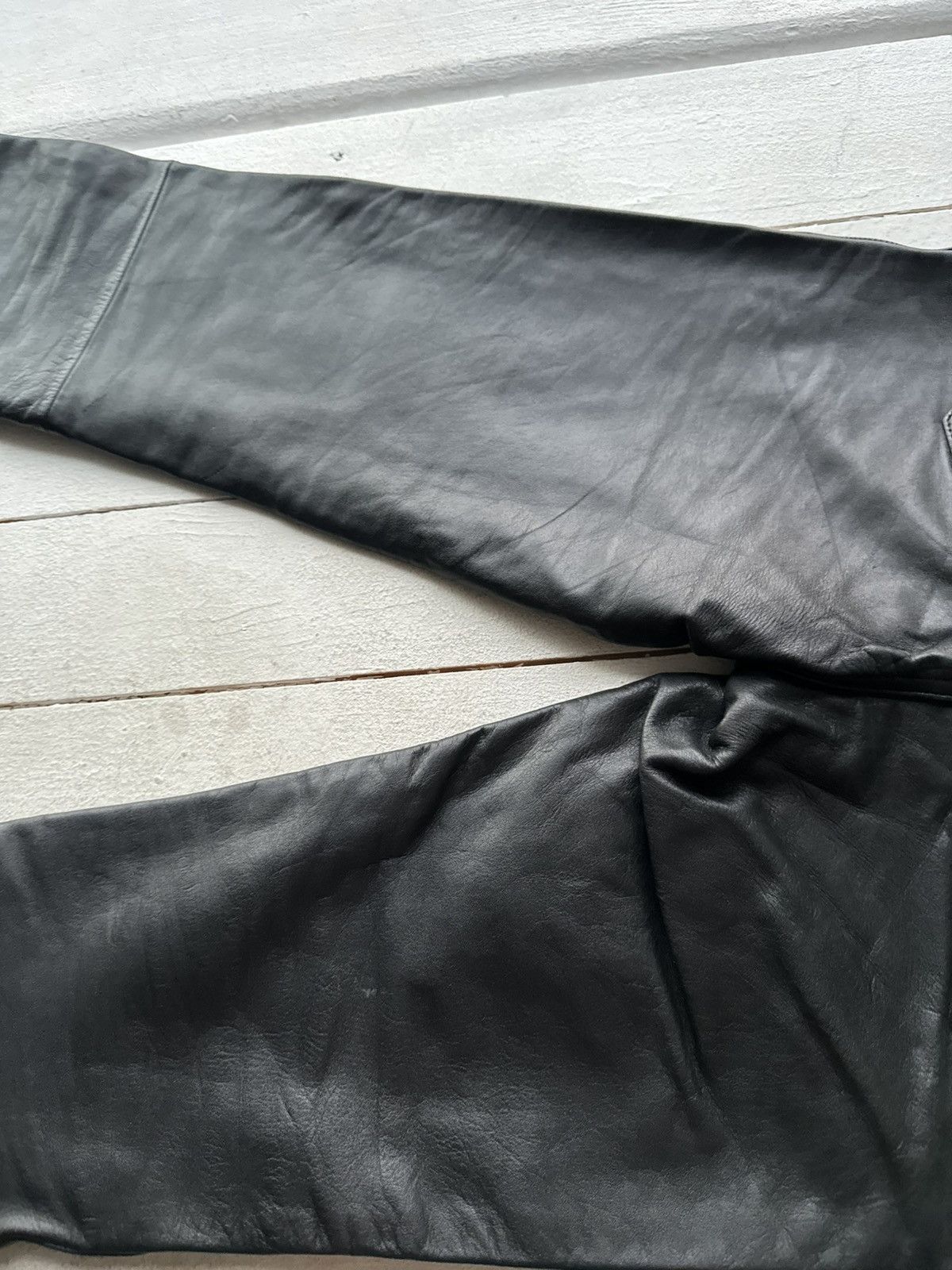 Leather IXS 🚨Vintage leather pants motorcycles BROWN LUXURY Y2K Size US 26 / EU 42 - 12 Thumbnail