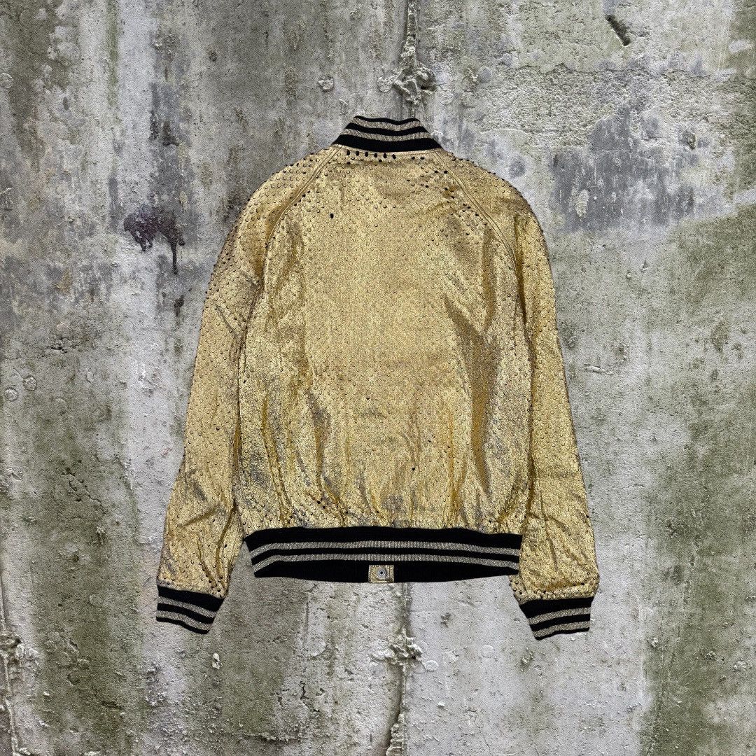 Saint Laurent Paris Saint Laurent Perforated Gold Teddy Jacket Size US M / EU 48-50 / 2 - 2 Thumbnail