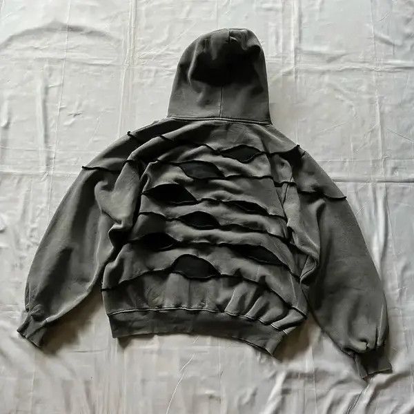 VIBE Hip Hop Street Retro Eyes Loose Hooded Sweatshirt Size US L / EU 52-54 / 3 - 2 Thumbnail