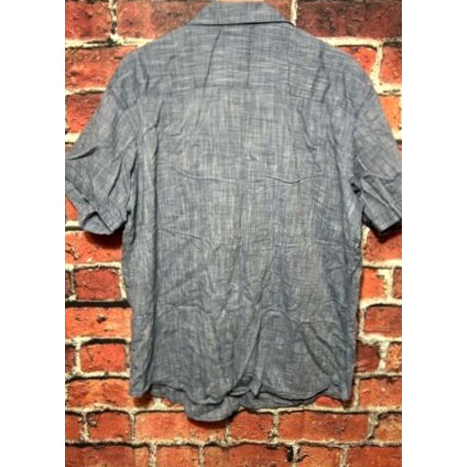 Vintage Columbia Button-Up Shirt XL Blue Cotton Short Sleeve Mens Regular Button-Down Collar Casual All Seasons Logo Size US XL / EU 56 / 4 - 3 Thumbnail