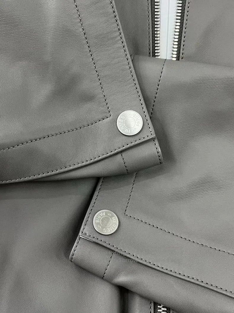 Hermes Hermes Men's baseball jacket with stand-up collar and zipp Size US XL / EU 56 / 4 - 4 Thumbnail