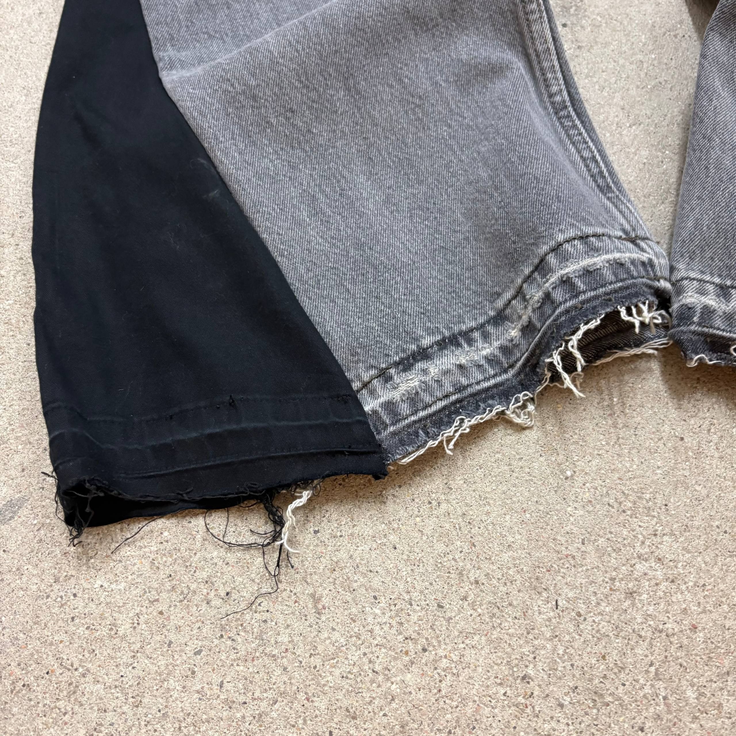 Japanese Brand Custom gray Baggy Distressed Jeans Painted Wide Leg Size US 32 / EU 48 - 7 Thumbnail