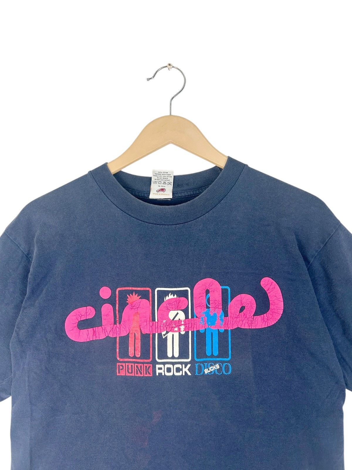 Vintage Vintage Circle Punk Rock Disco Sucks! Punk Theme Tee Parody Size US M / EU 48-50 / 2 - 3 Thumbnail