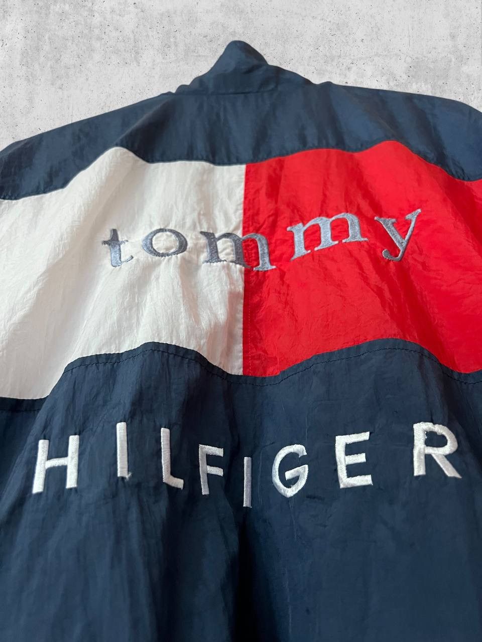 Tommy Hilfiger TOMMY HILFIGER USA Vintage Bomber NYLON TRACK Jacket Size US L / EU 52-54 / 3 - 6 Thumbnail