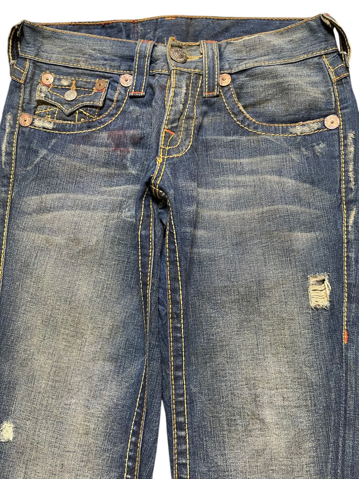 True Religion Vintage Usa True Religion Mud Wash Whiskers Bootcut Wide Leg Size US 31 - 3 Thumbnail
