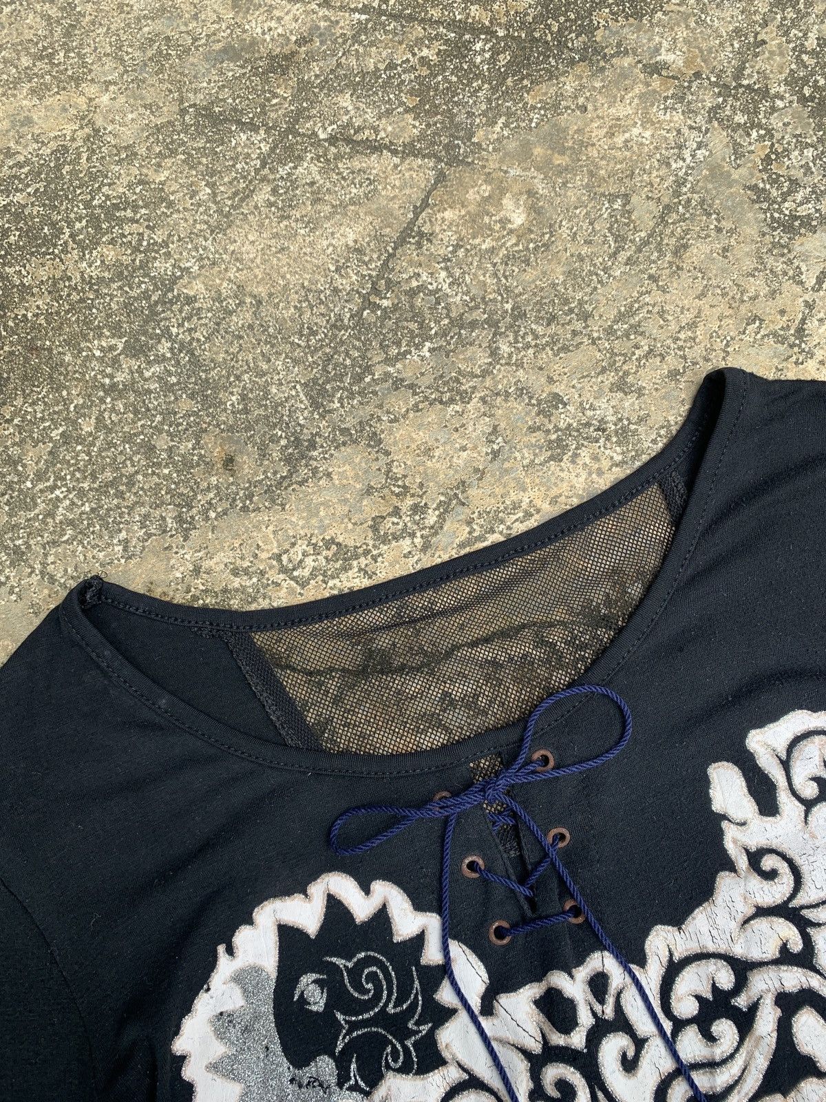 If Six Was Nine × Japanese Brand × Le Grande Bleu (L.G.B.) y2k LuiLuzy Grunge Graphic Lace Longsleeve Top Size L / US 10 / IT 46 - 5 Thumbnail