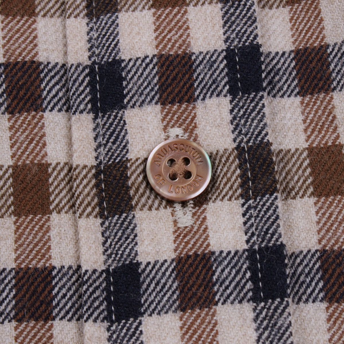 Aquascutum × Vintage Aquascutum Vintage Wool Plaid Long Sleeve Button Shirt Size US L / EU 52-54 / 3 - 9 Thumbnail