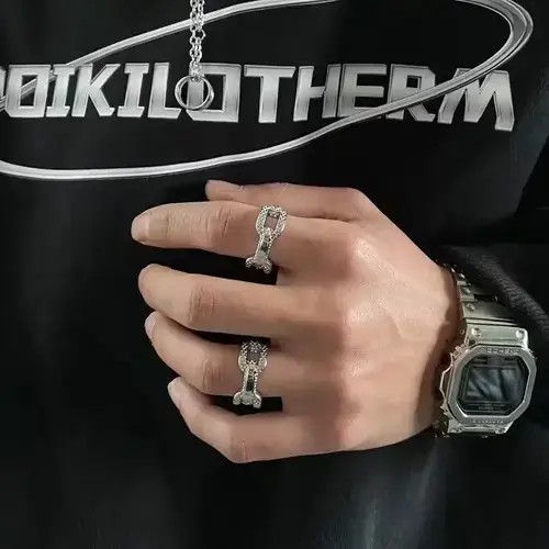 High Sport × Jewelry × Ring Of Fire Fashion Irregular Chain Shape Ring Size ONE SIZE - 4 Thumbnail