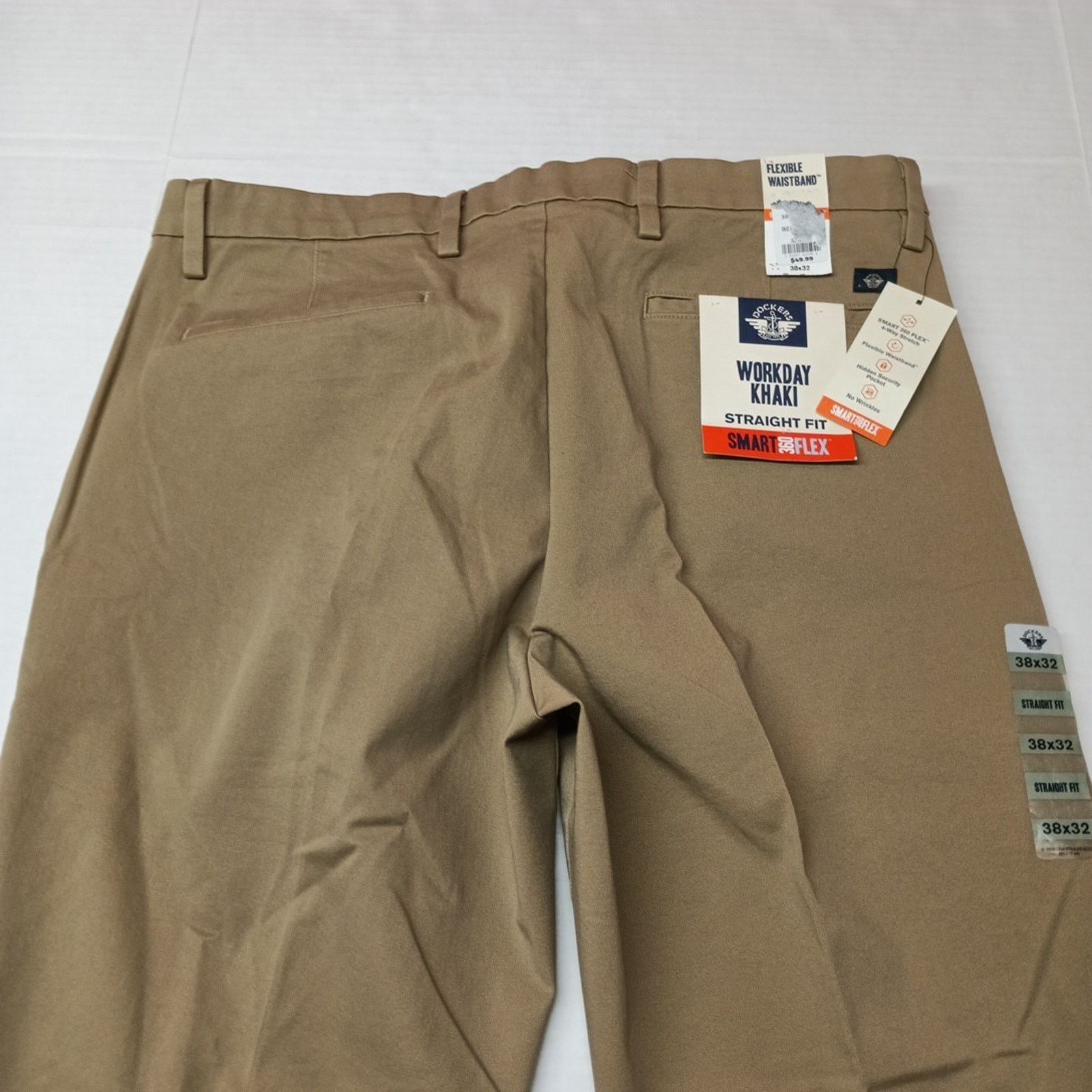 Dockers Dockers Workday Khakis Straight Fit Men's 38x32 Tan Stretch Size US 38 / EU 54 - 9 Thumbnail