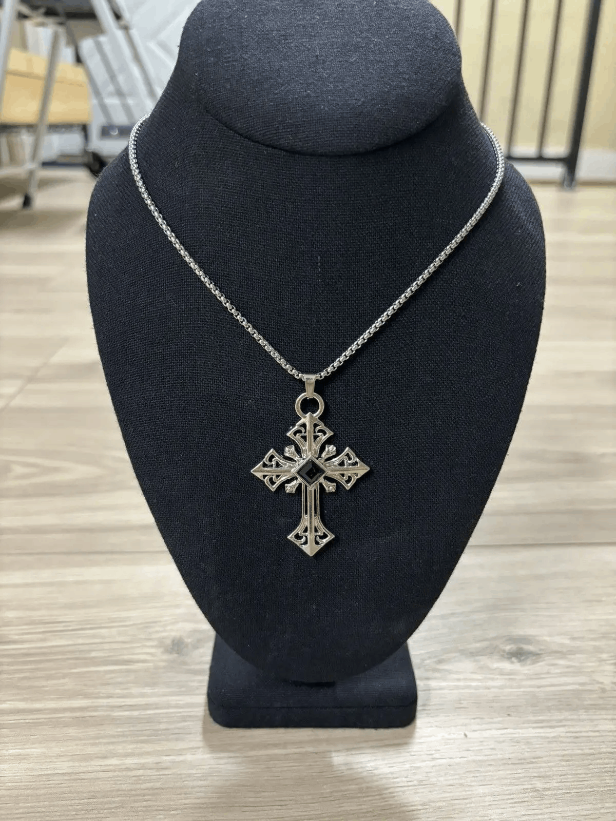 Japanese Brand GA2b - Black Ore Cross Necklace Size ONE SIZE - 3 Thumbnail