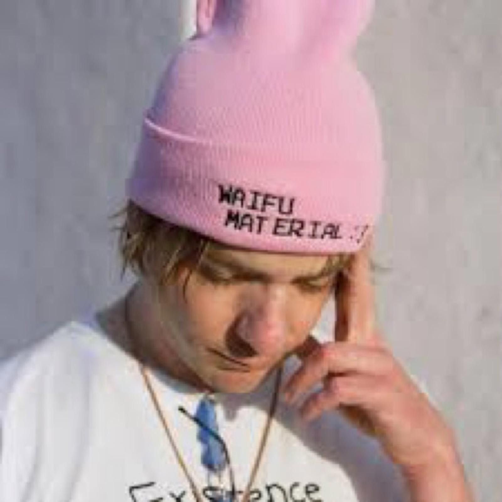 Other Pink Waifu Material Beanie Size ONE SIZE - 2 Thumbnail